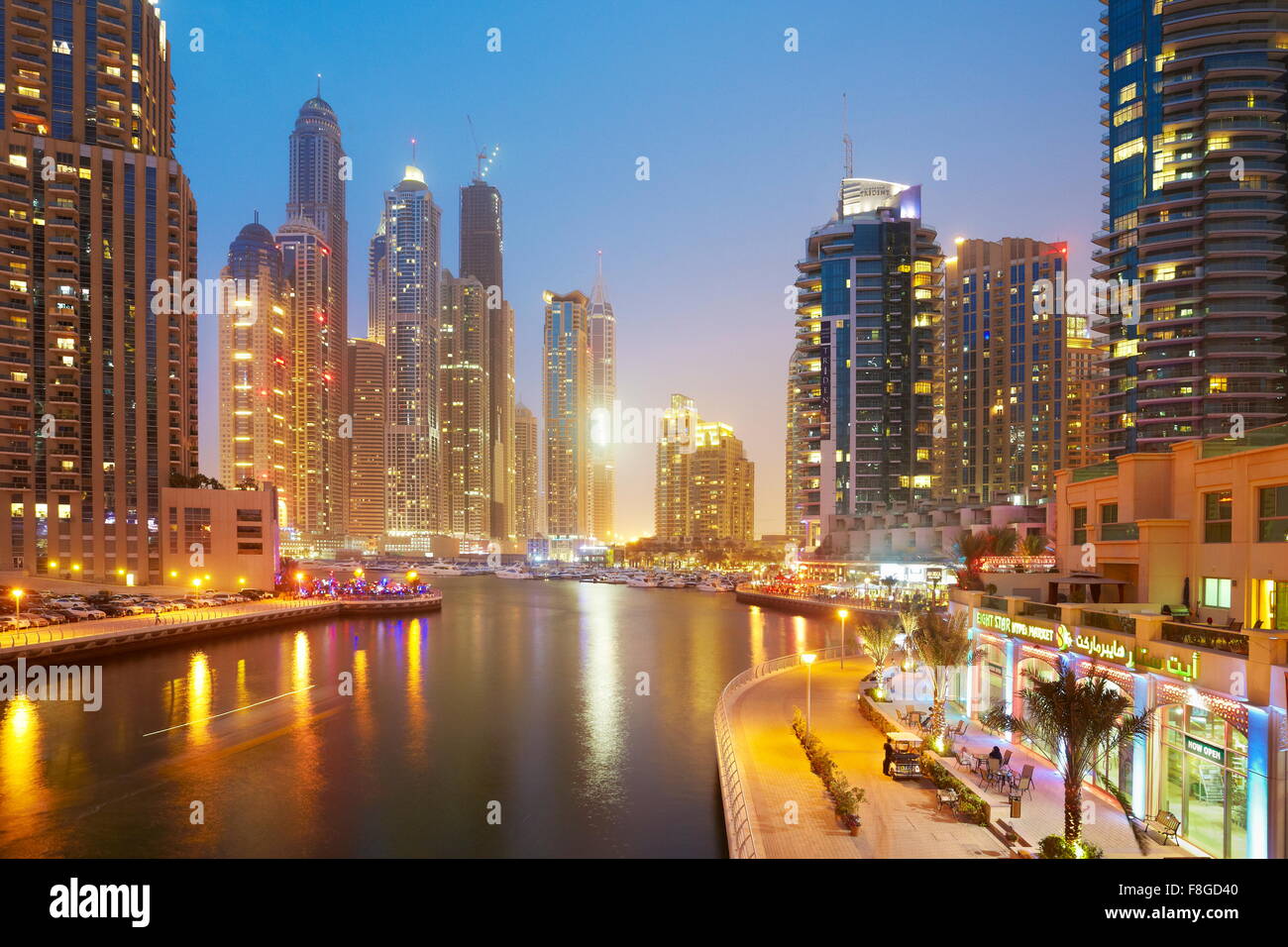 Dubai skyline - Marina, United Arab Emirates Stock Photo