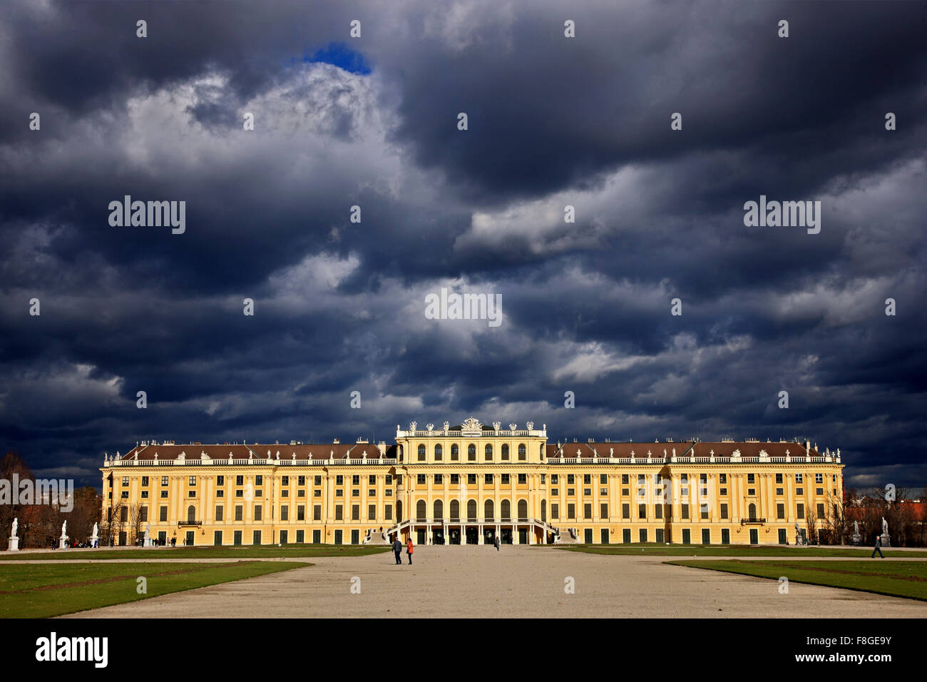 View from the gardens of Schönbrunn palace, summer palace of the Habsburgs Vienna, Austria Stock