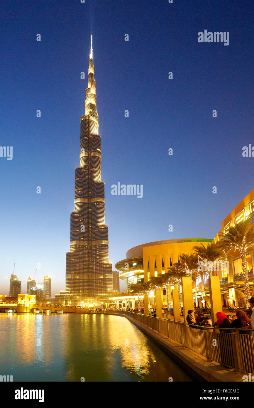 Dubai - Burj Khalifa, the highest building in the world, United Arab Emirates Stock Photo