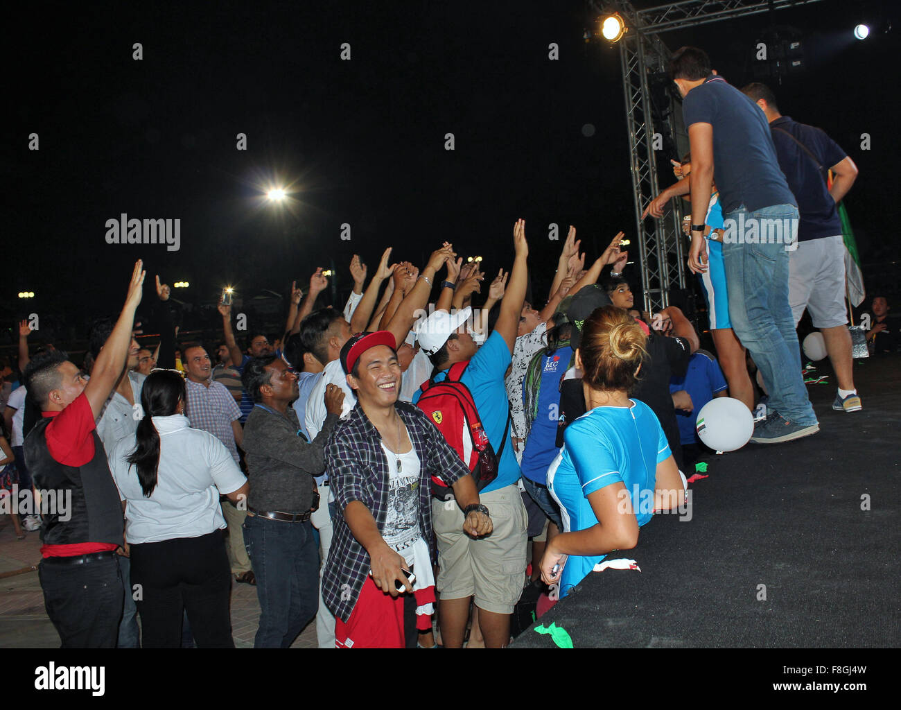Dubai, United Arab Emirates. 04th Dec, 2015. Filipino in Dubai celebrates  the Bayanihan Festival held at Al Mamzar Beach Park. The event also  showcased talents of Filipinos in singing, dancing, arts, sports,, image size:1300x1024