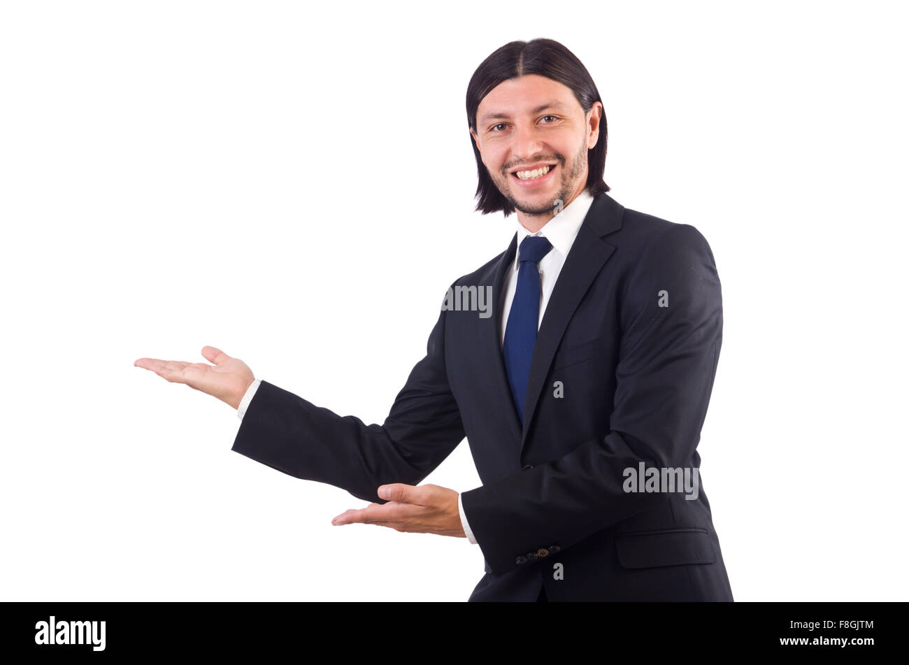Young businessman isolated on the white background Stock Photo - Alamy