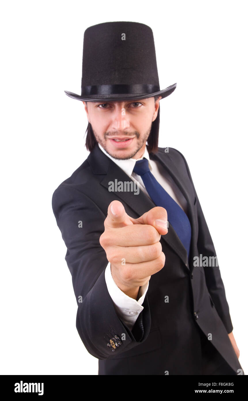 Young businessman isolated on the white background Stock Photo - Alamy