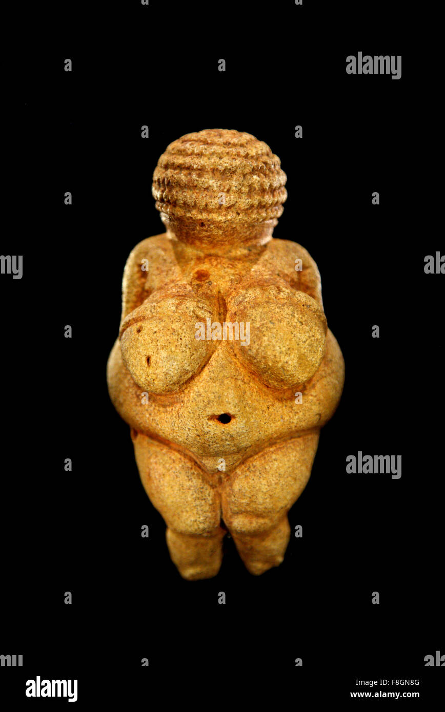 The 'Venus of Willendorf' in the Museum of Natural History (Naturhistorishes Museum), Vienna, Austria Stock Photo