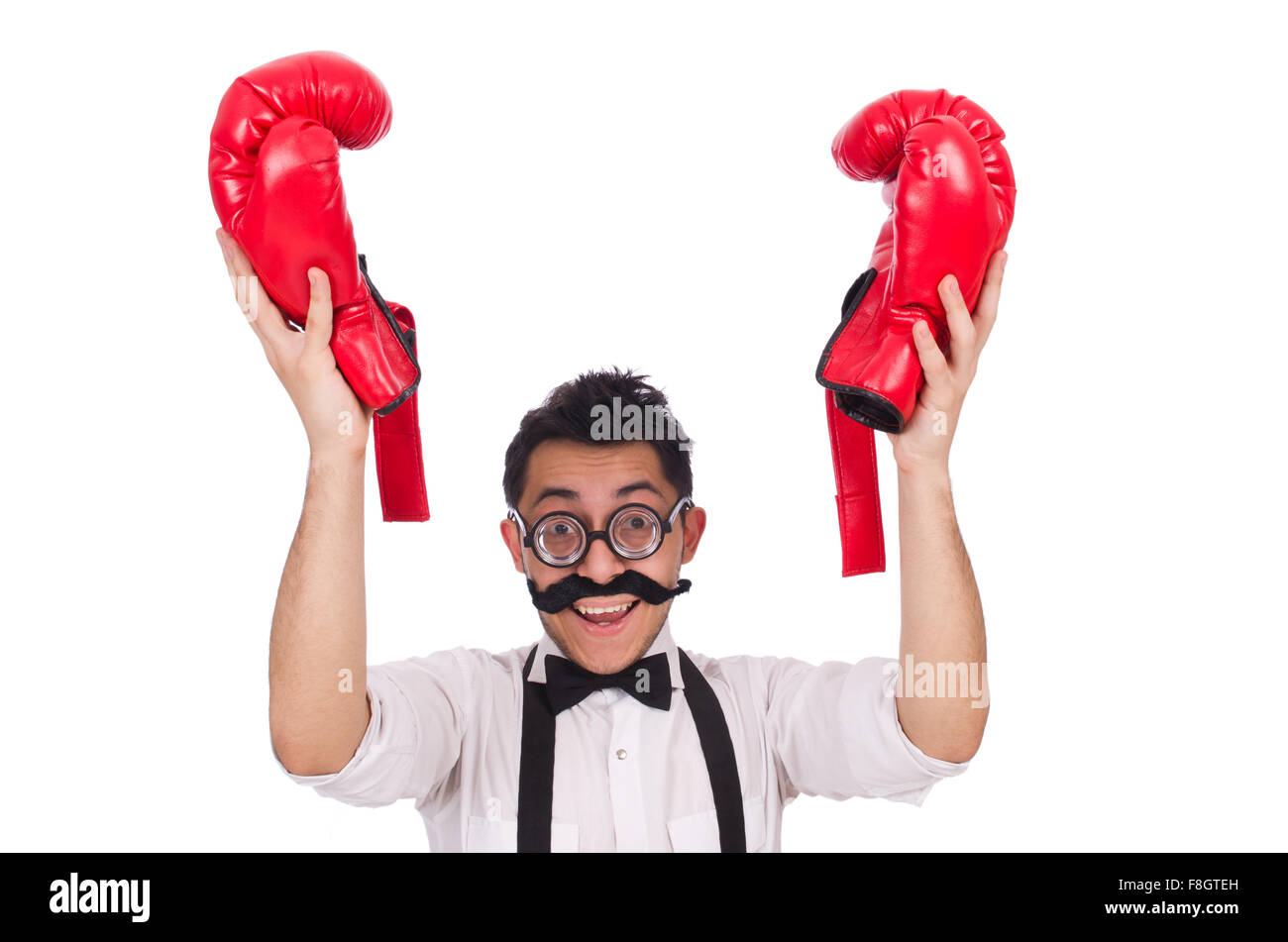 Funny boxer isolated on the white background Stock Photo - Alamy