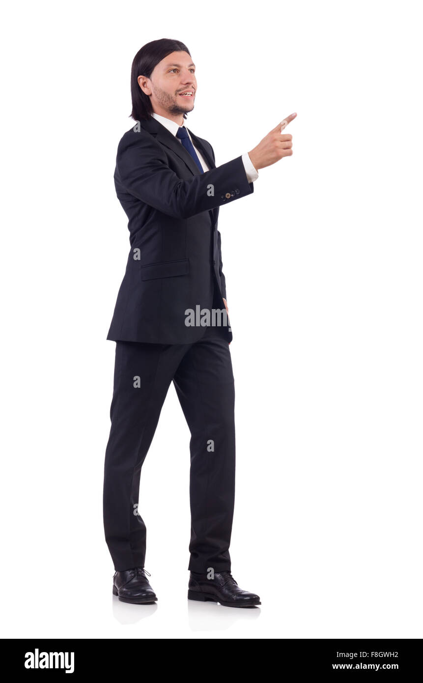 Young businessman isolated on the white background Stock Photo - Alamy
