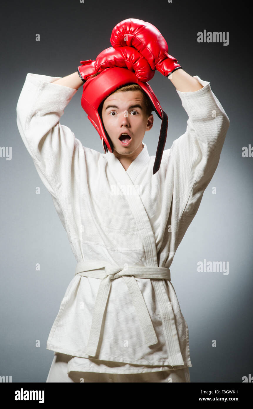 Funny boxer in sport concept Stock Photo - Alamy