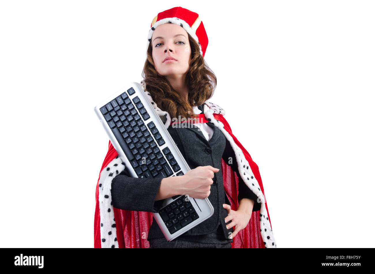 Woman queen in funny concept Stock Photo - Alamy