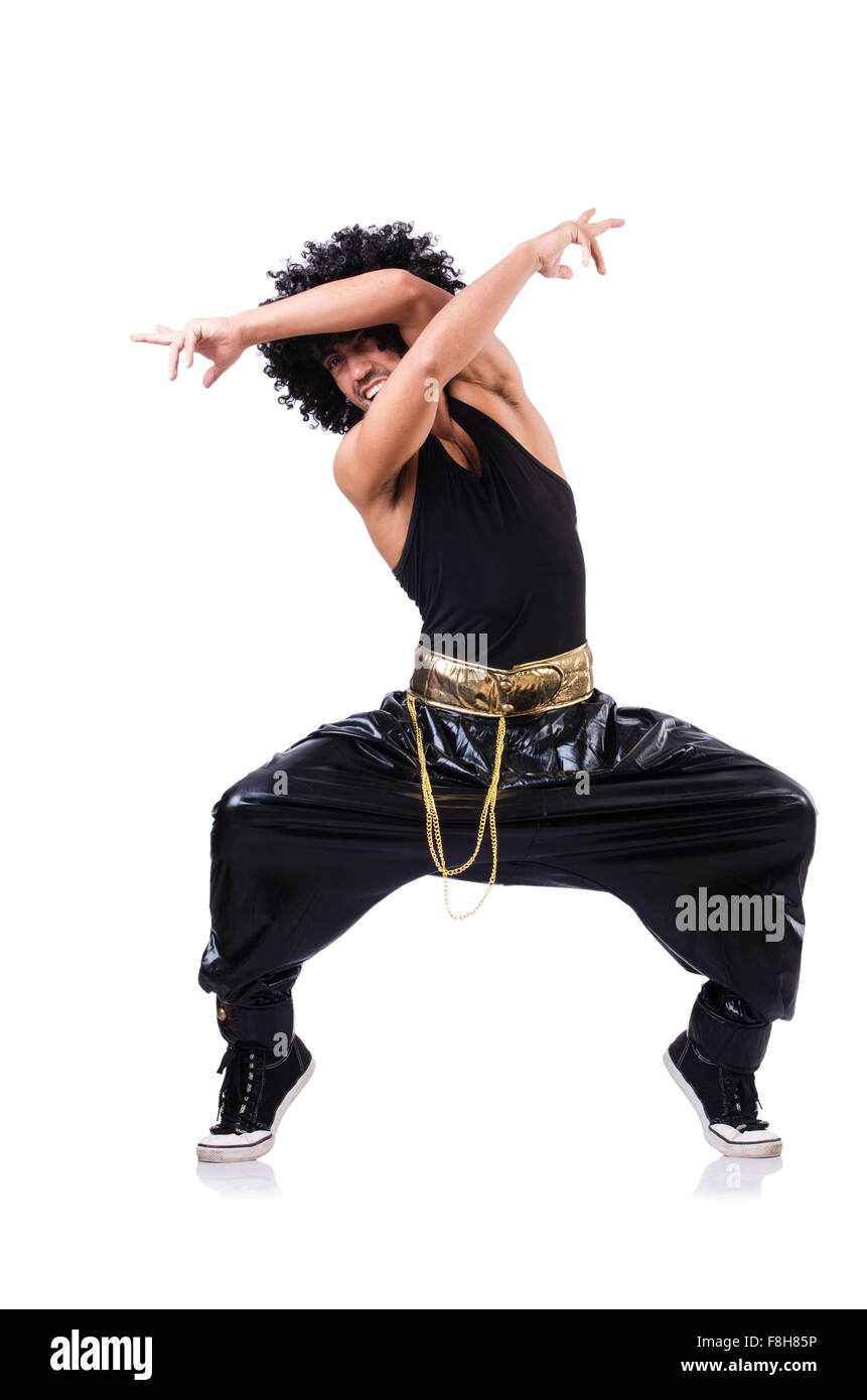 Rap dancer isolated on the white Stock Photo - Alamy