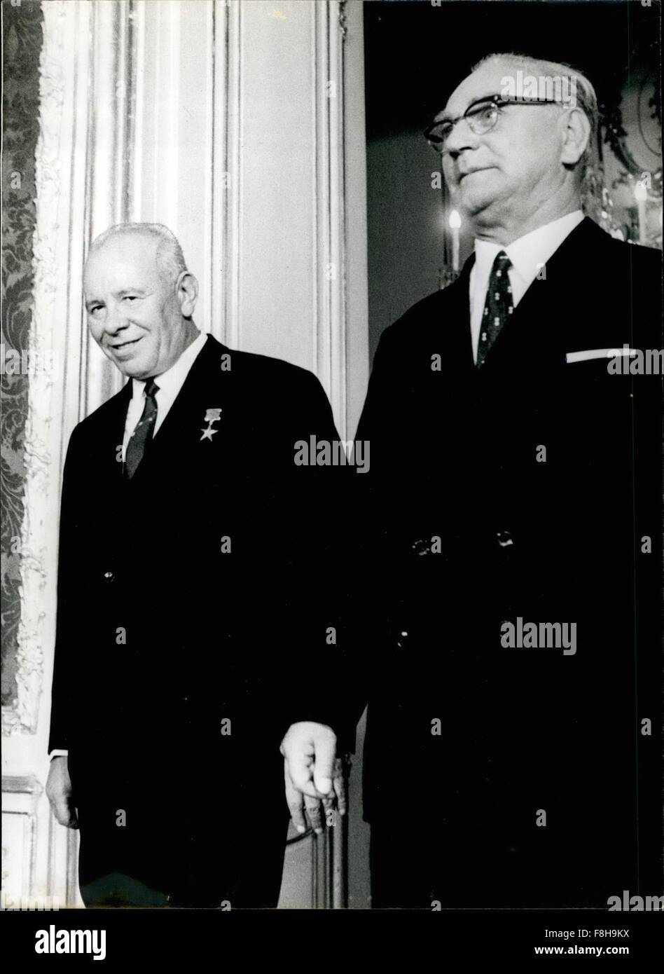 1962 - Podgorny & Jonas Nikolaj Podgorny and Franz Jonas © Keystone Pictures USA/ZUMAPRESS.com/Alamy Live News Stock Photo