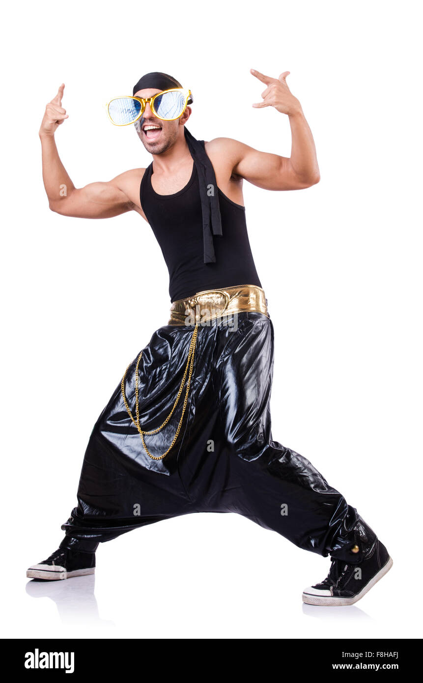 Rap dancer isolated on the white Stock Photo - Alamy
