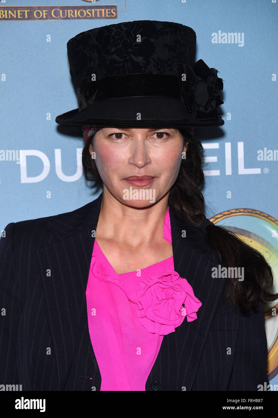 Los Angeles, California, USA. 9th Dec, 2015. Karina Lombard arrives for the Cirque du Soleil's ''KURIOS ''“ Cabinet of Curiosities'' Opening Night at Dodger Stadium. Credit:  Lisa O'Connor/ZUMA Wire/Alamy Live News Stock Photo