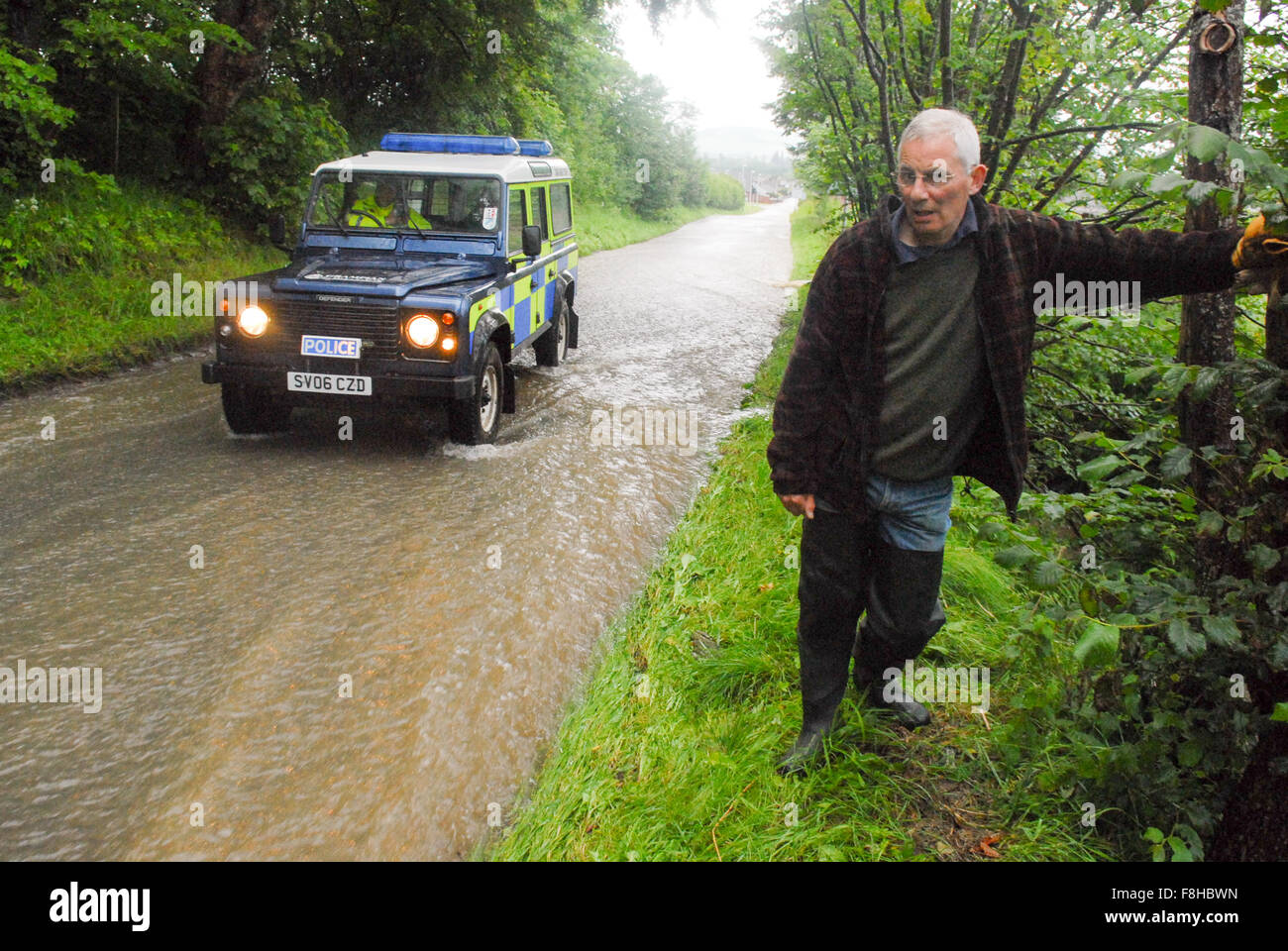 Flood damage in Alford in Aberdeenshire, Scotland Stock Photo Alamy