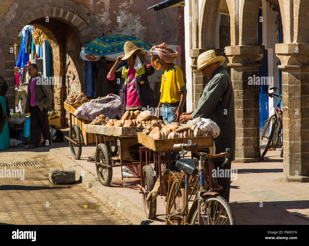 ESSAOUIRA, Morocco - 03 November 2015: View from the market of Medina in Essaouira Stock Photo
