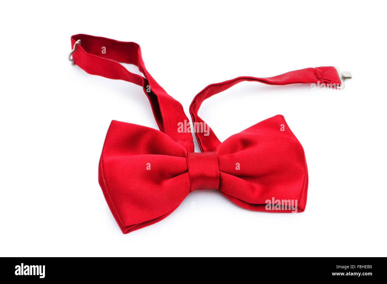 Red bow tie isolated on the white Stock Photo - Alamy