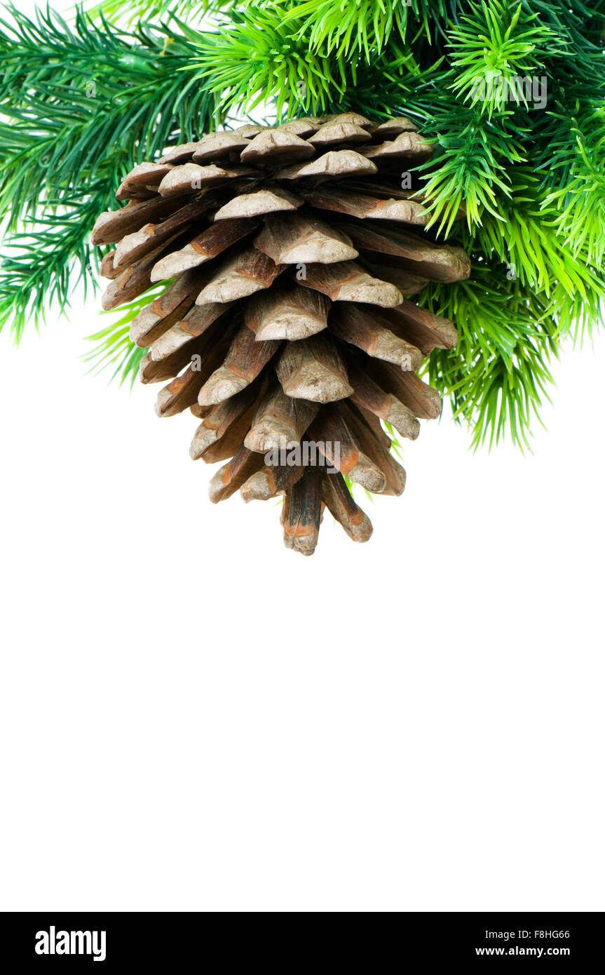 Christmas tree isolated on the white background Stock Photo - Alamy