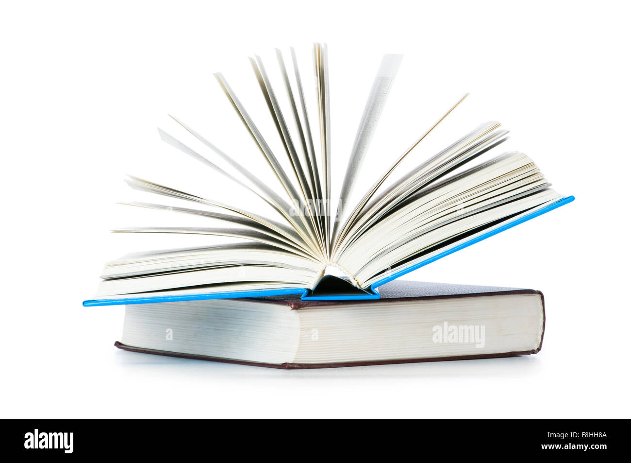 Stack of books isolated on the white Stock Photo - Alamy