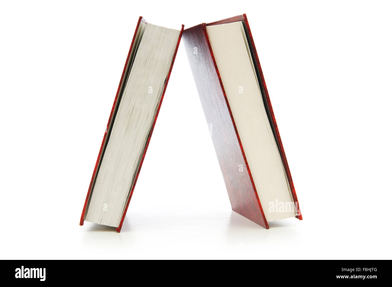 Stack of books isolated on the white background Stock Photo - Alamy