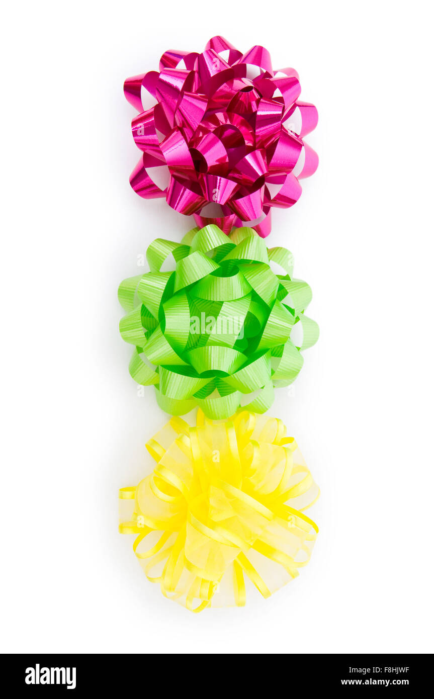 Ribbon bow isolated on the white background Stock Photo - Alamy