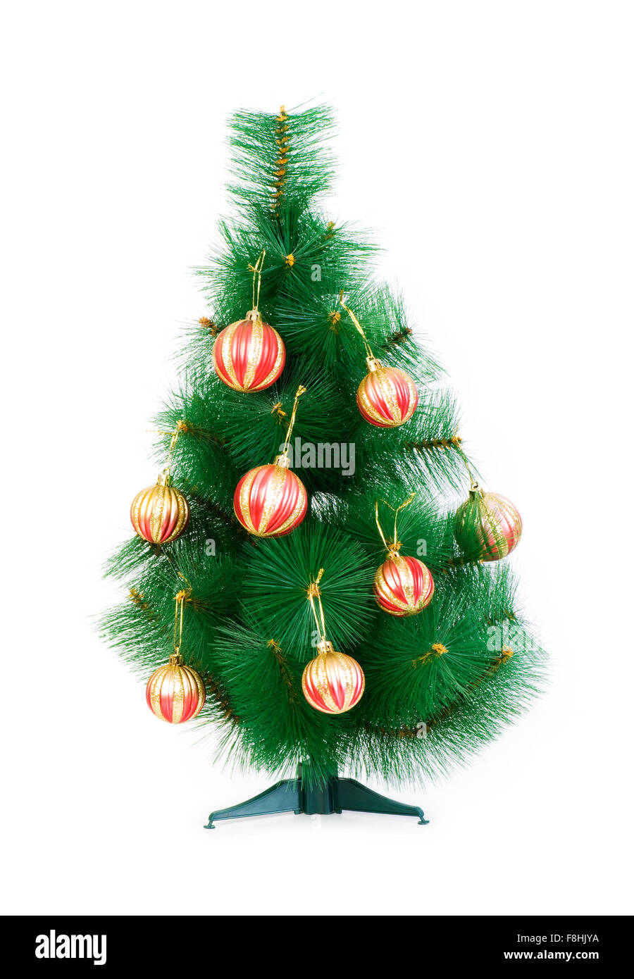 Christmas tree isolated on the white background Stock Photo - Alamy