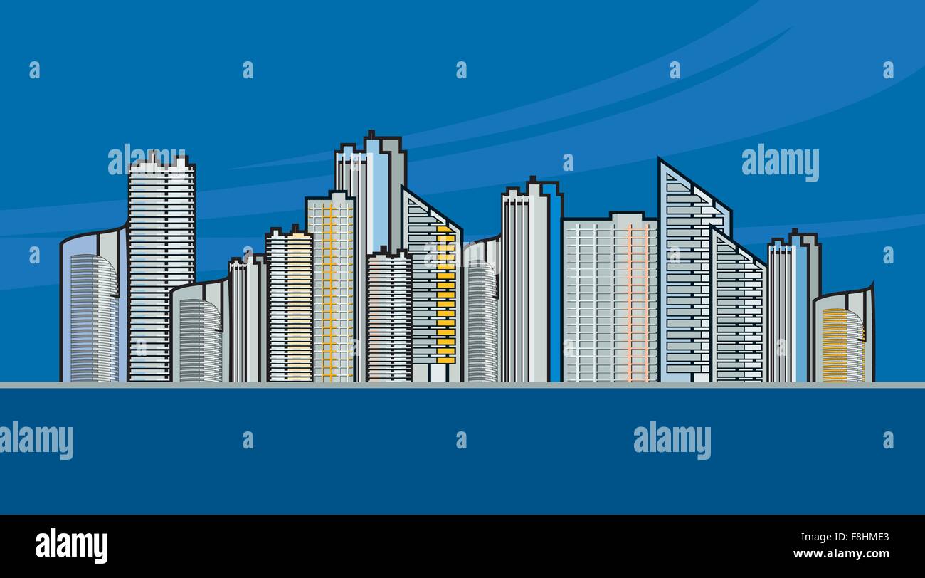 vector image of abstract city skyline Stock Vector Image & Art - Alamy