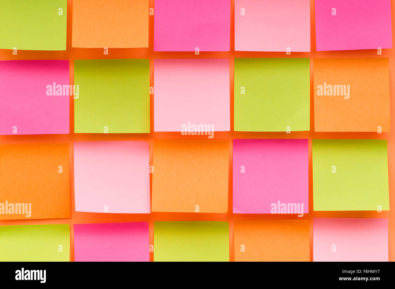 Reminder notes on the bright colorful paper Stock Photo - Alamy