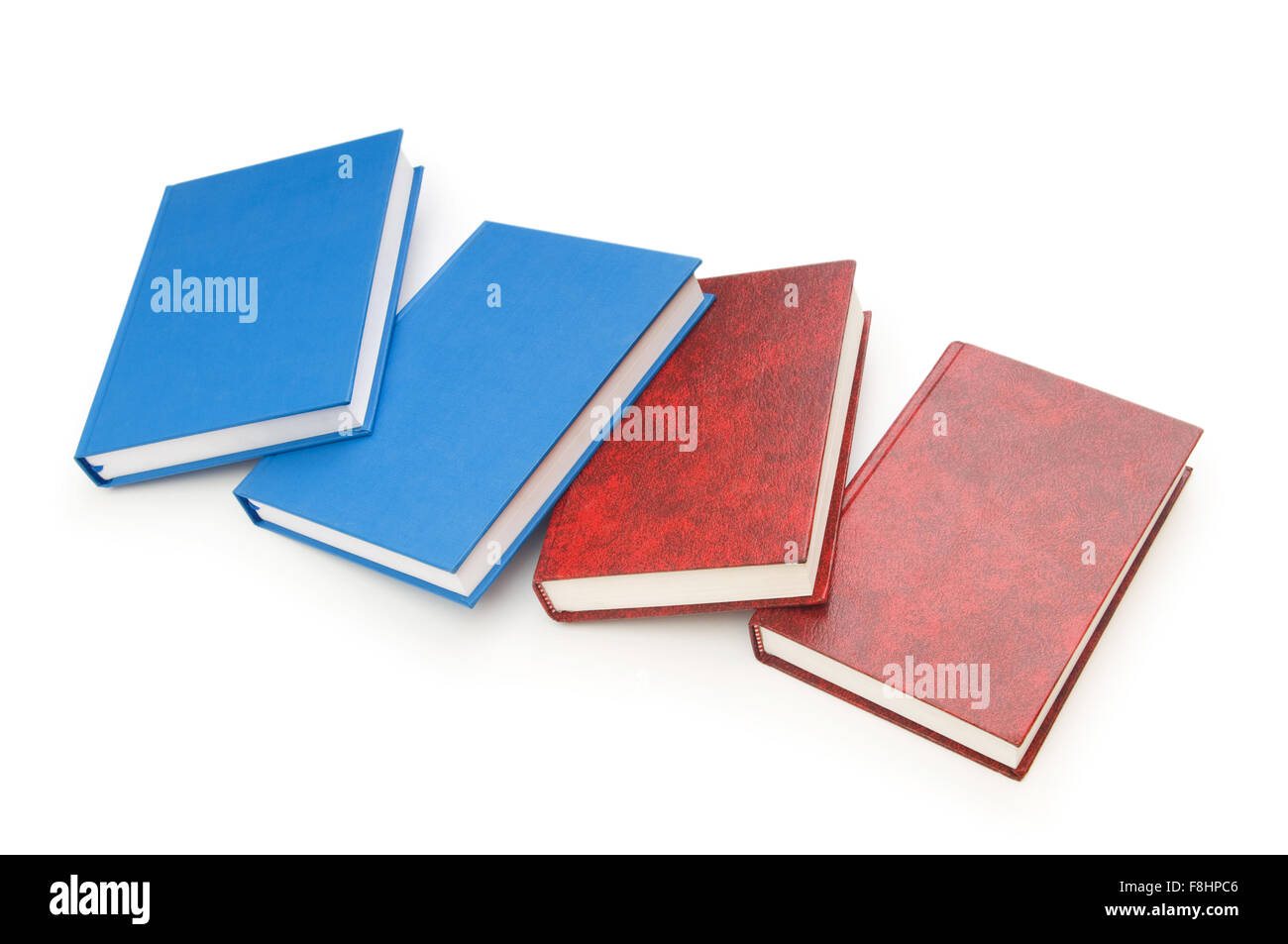 Stack of books isolated on the white background Stock Photo - Alamy