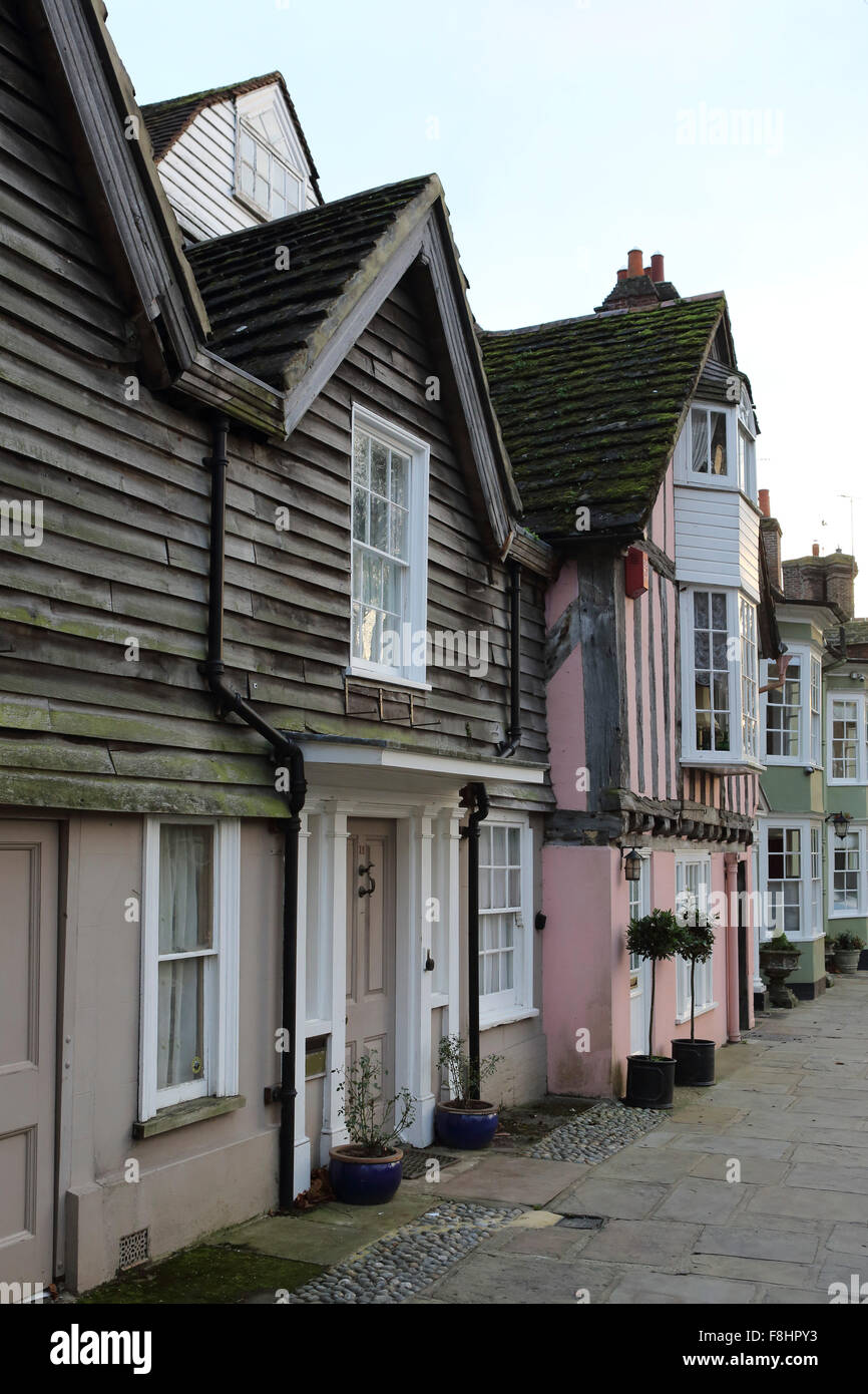 Houses on the Causeway in Horsham, England. The houses in the