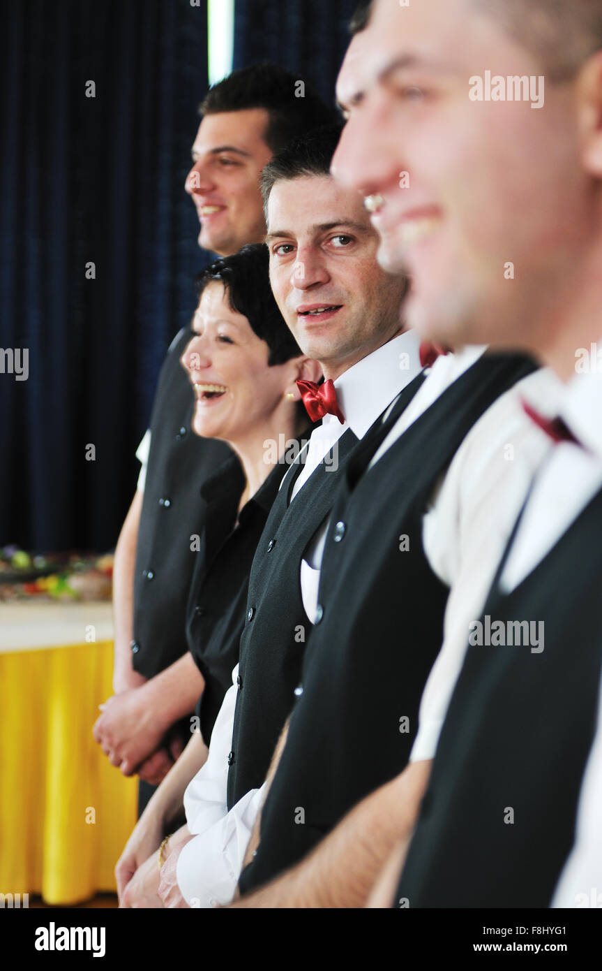 catering buffet food party preparation man Stock Photo Alamy