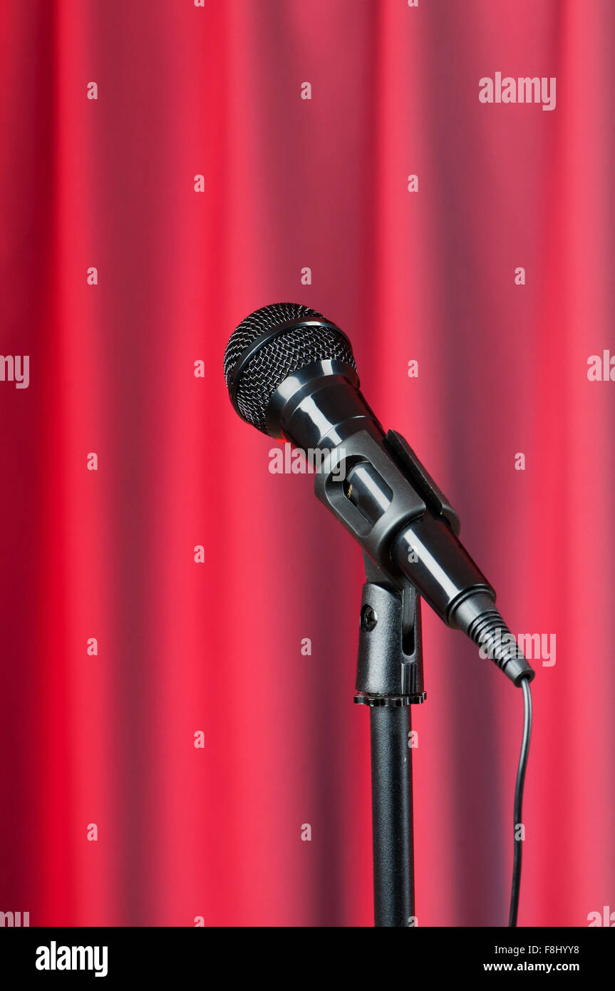 Audio microphone against the background Stock Photo - Alamy