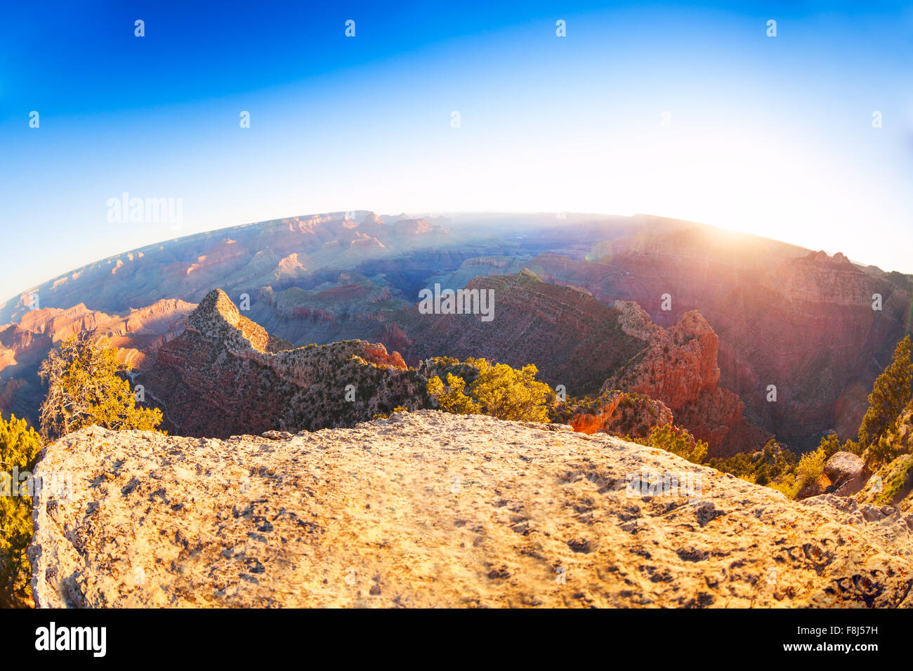 Sun rising over the Grand Canyon Stock Photo - Alamy