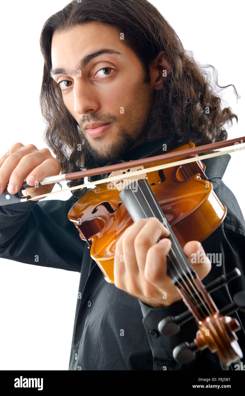 Violin player playing the intstrument Stock Photo Alamy