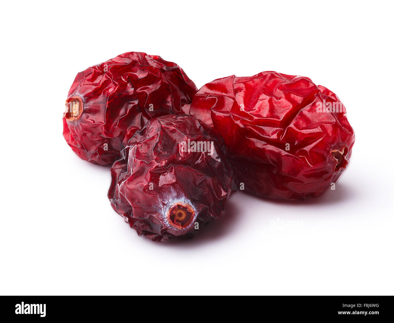 Dried cultivated cranberry (Vaccinium macrocarpon, bearberry). Infinite depth of field, retouched,clipping path Stock Photo