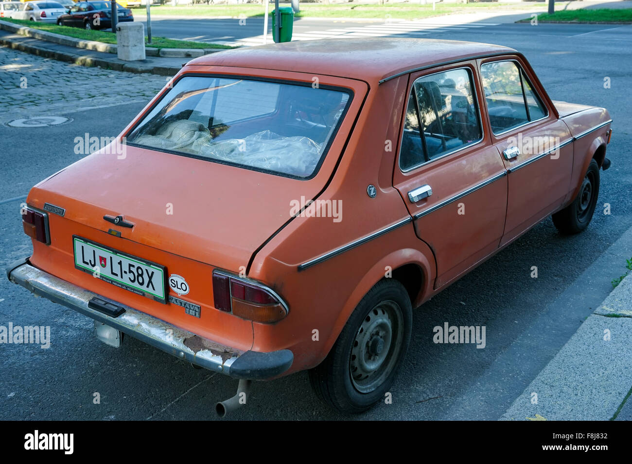 Old Zastava 101 car in Budapest Stock Photo