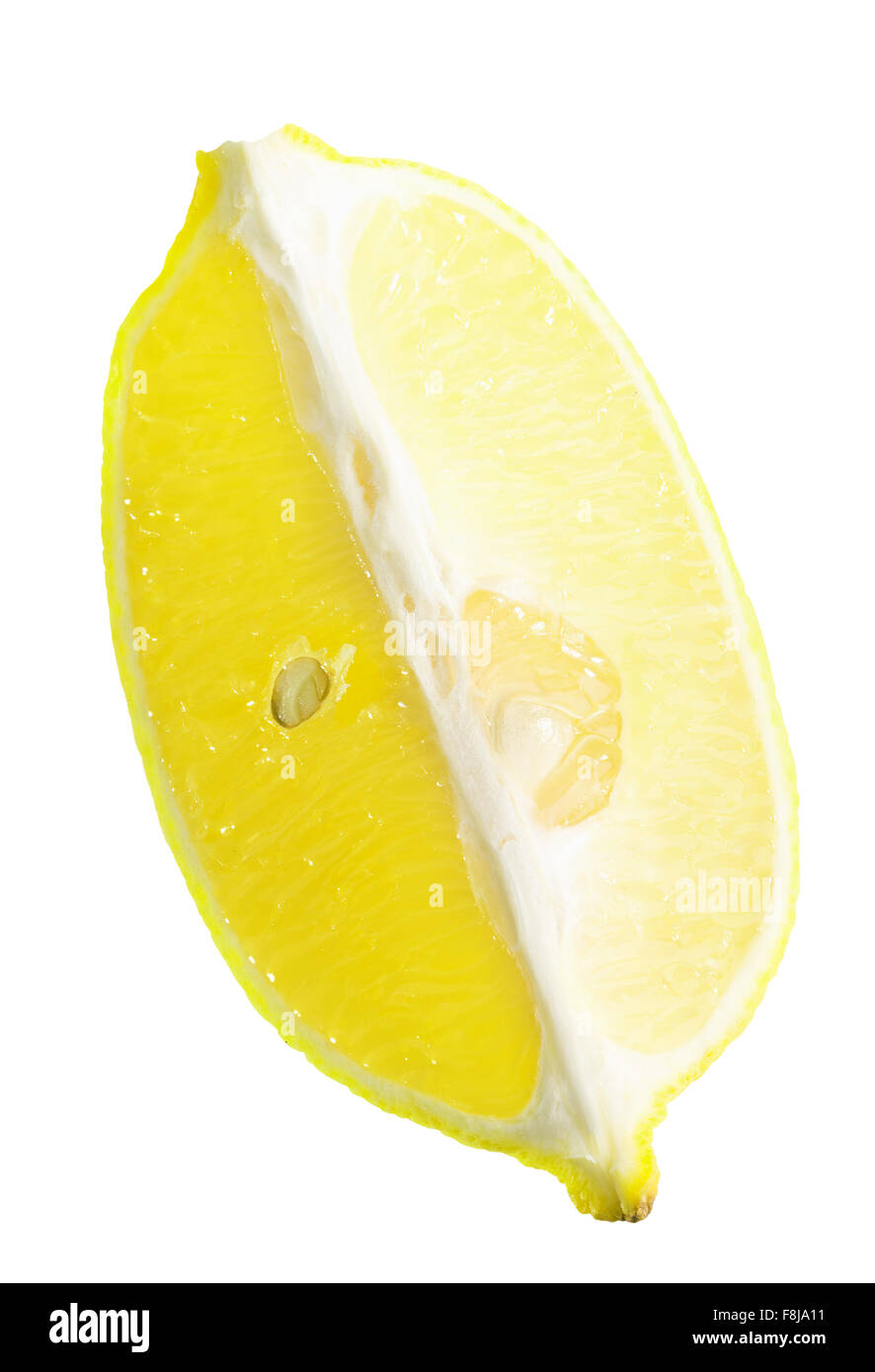 lemon slice isolated on the white background Stock Photo - Alamy