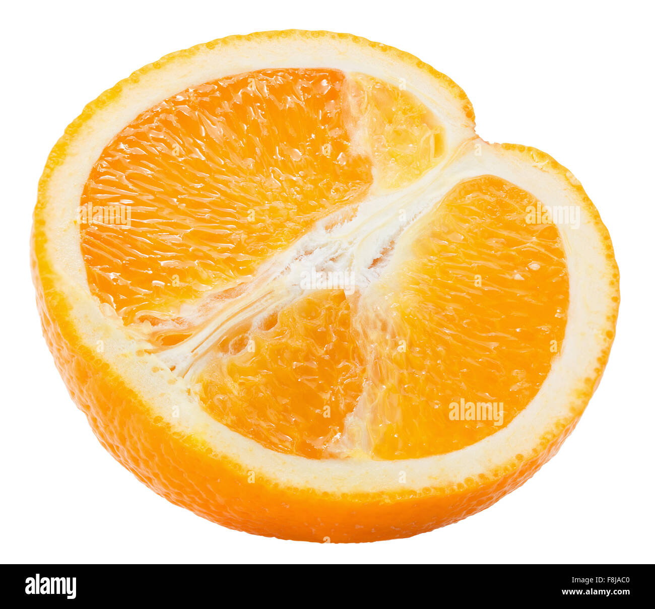 half of orange isolated on the white background. Stock Photo