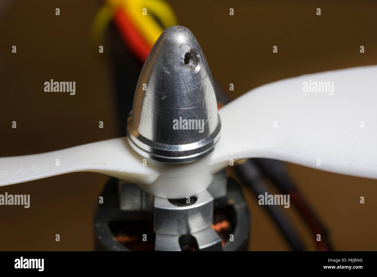 Quadcopter motor and propeller Stock Photo Alamy