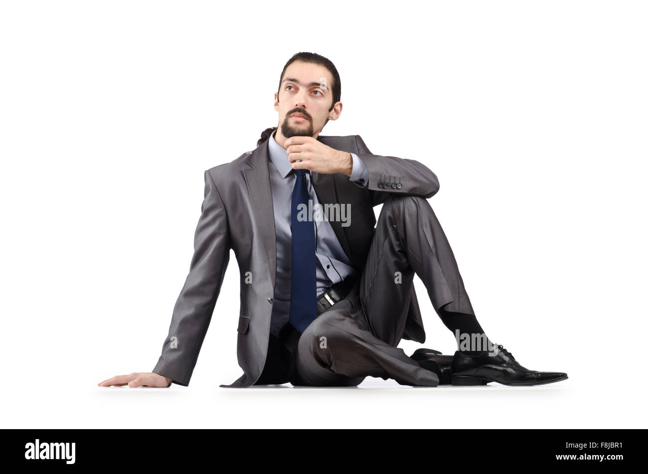Businessman isolated on the white background Stock Photo - Alamy