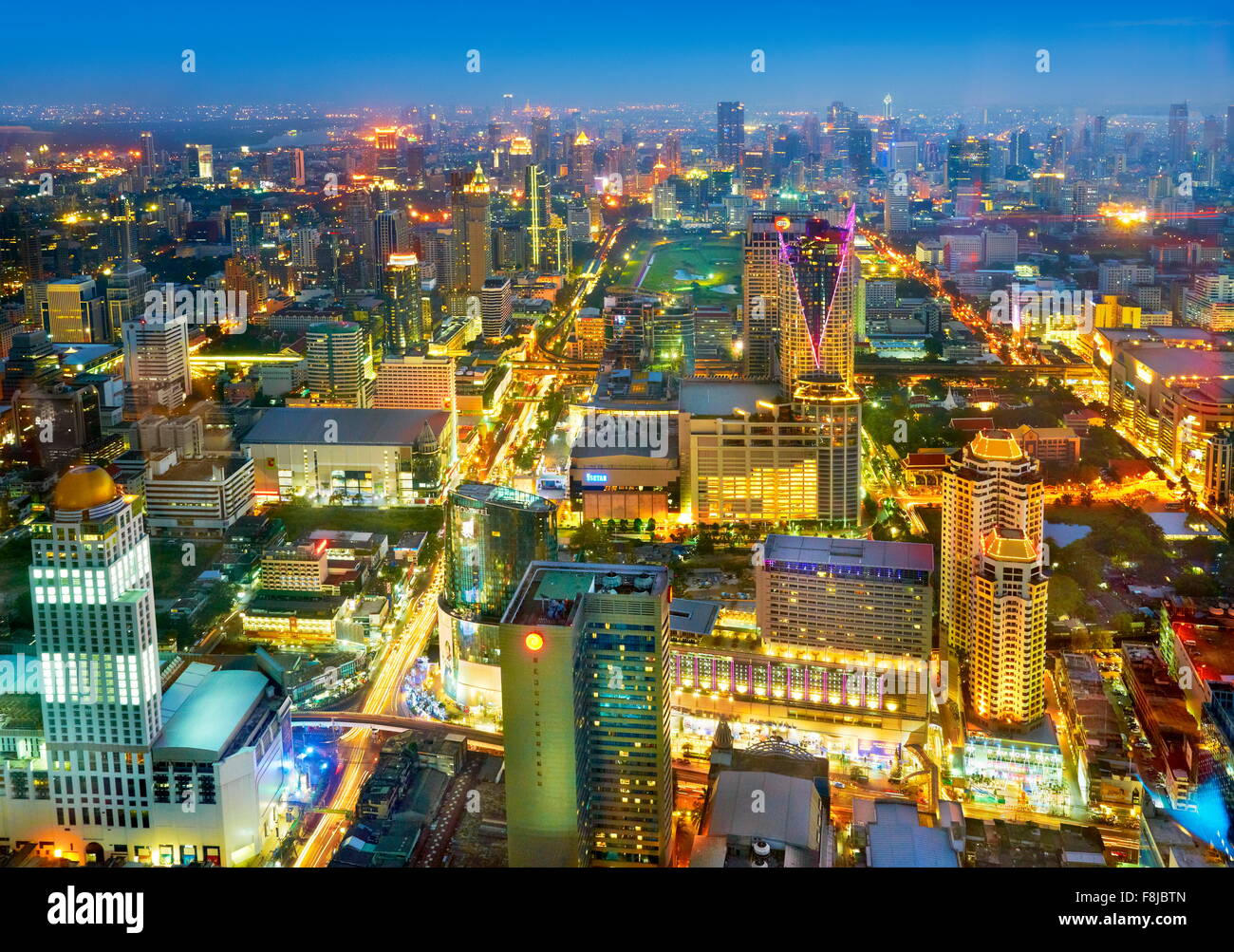 Thailand - Bangkok cityscape view from Baiyoke Sky Tower Stock Photo ...