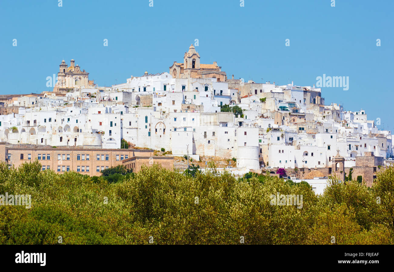 Ostuni known as La Citta Bianca (the white city) Brindisi province Puglia Apulia Italy Europe Stock Photo