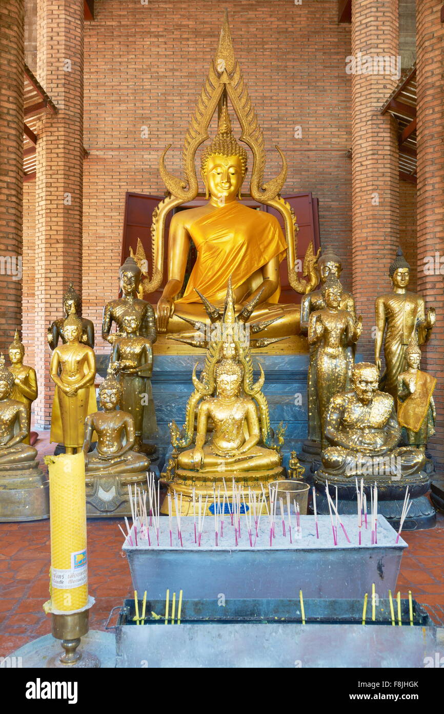 Thailand - Ayutthaya, Wat Yai Chaya Mongkol Temple, World Heritage Sites Stock Photo