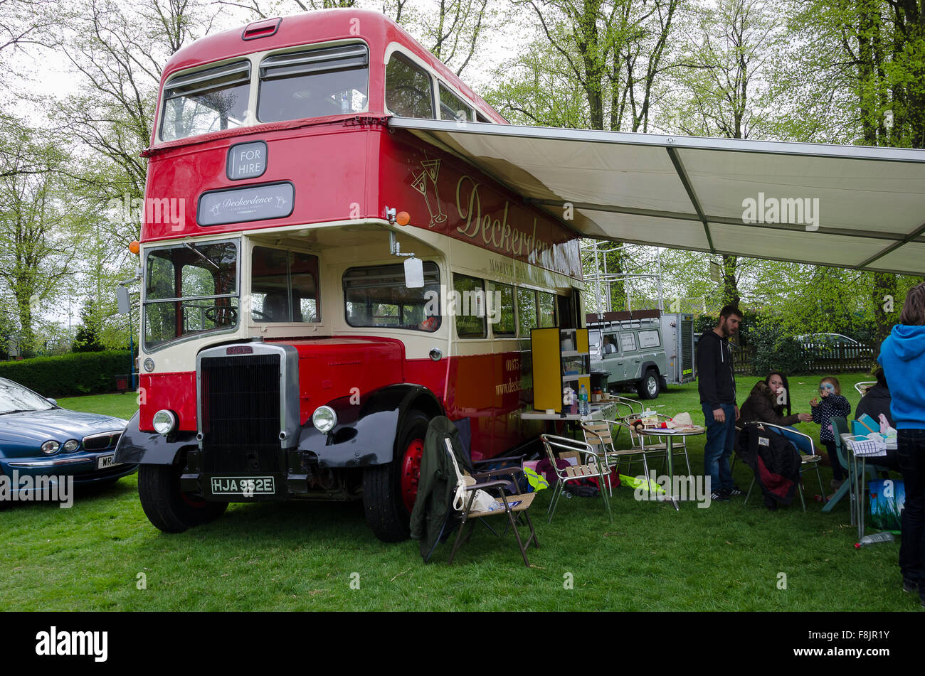Origin Rugby Bus Restored vintage bus at Rugby Spring Fair, Rugby, Warwickshire, England ...