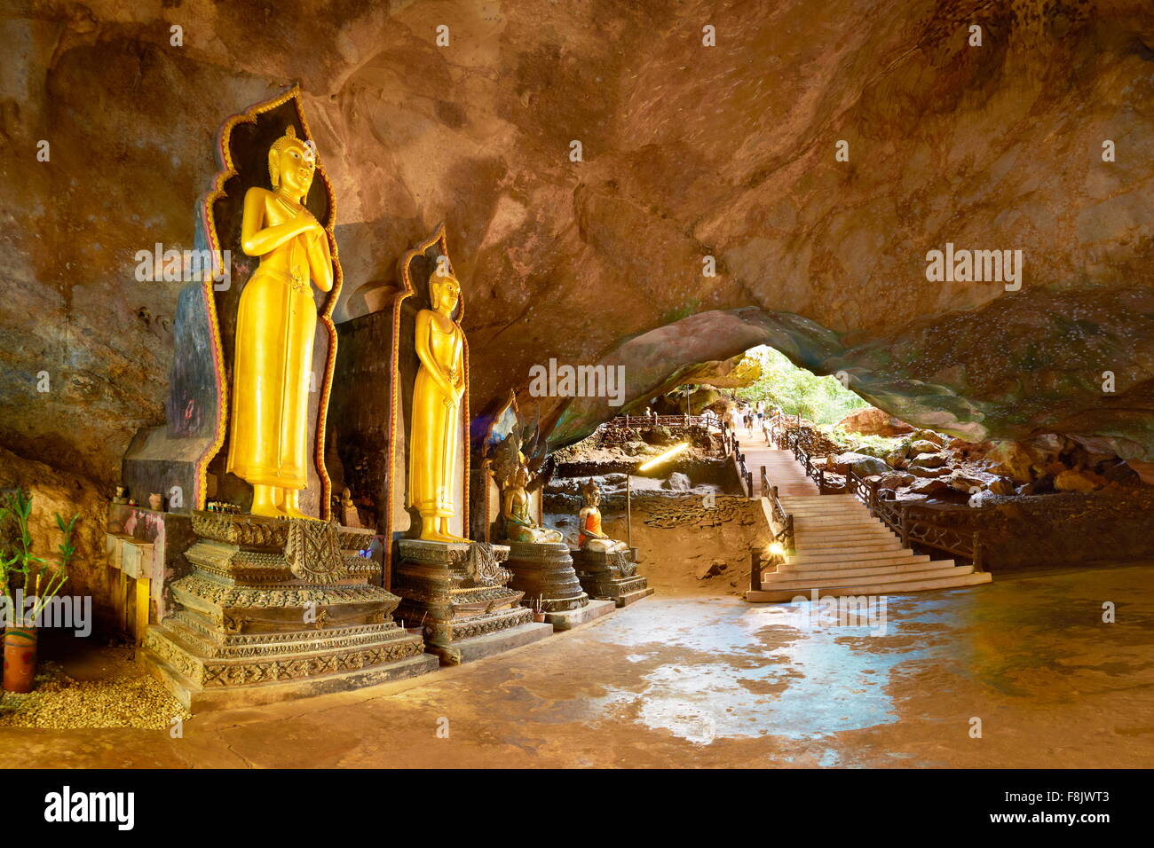 Thailand - Phang Nga Province, Wat Suwan Kuha Cave Temple Stock Photo