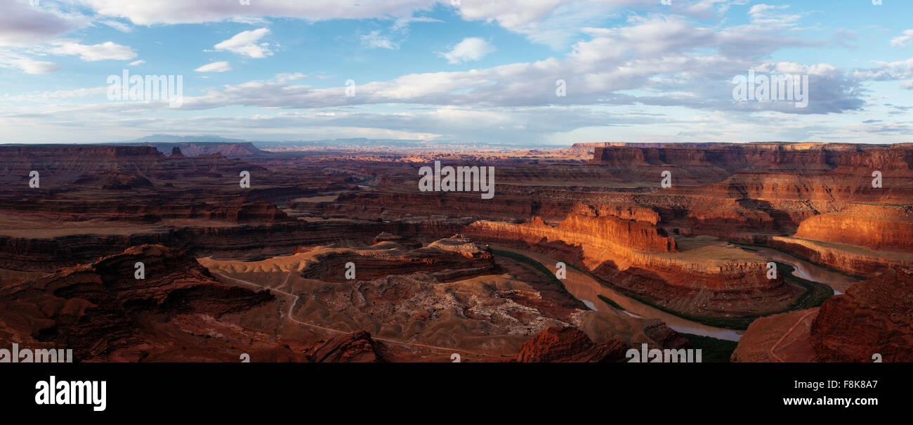 Dead Horse Point Overlook at dawn, Utah, USA Stock Photo
