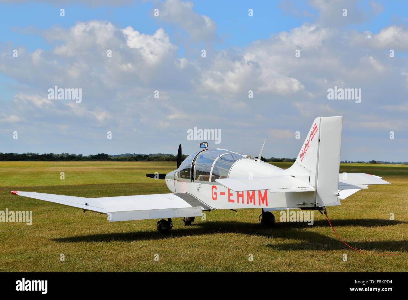 Robin DR400/R180 belonging to Booker Gliding Club at Booker, Wycombe Airpark, Buckinghamshire, England Stock Photo