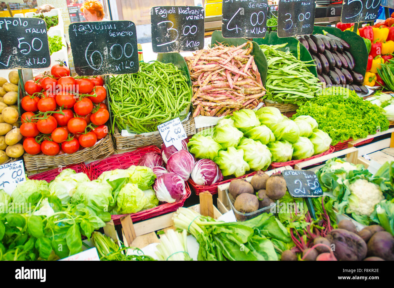 Fruits and vegetables at the market stall Stock Photo - Alamy