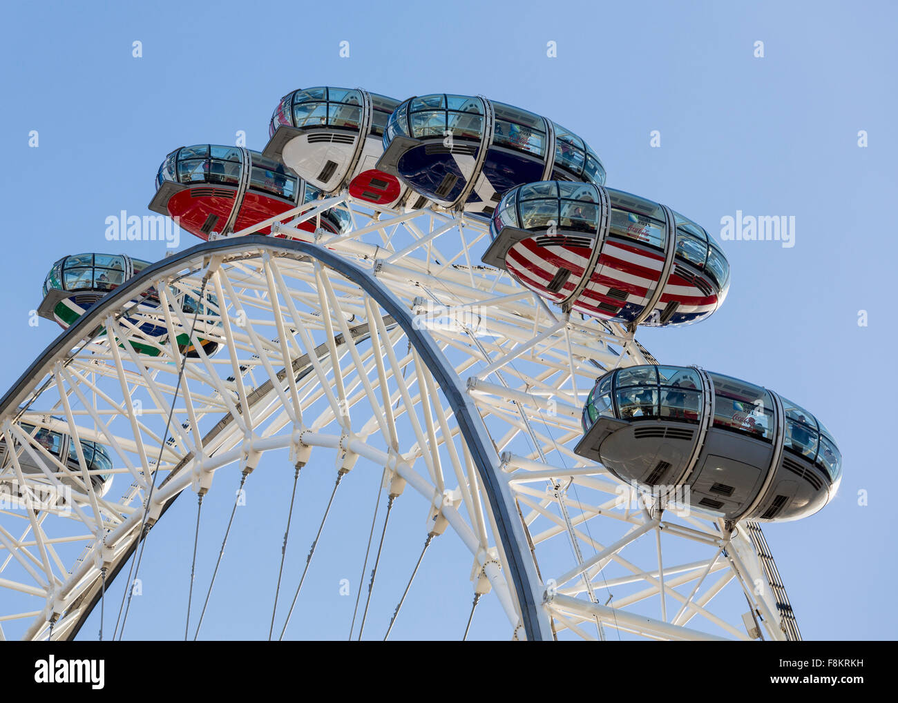 Capsules on the London Eye, London, England, UK Stock Photo