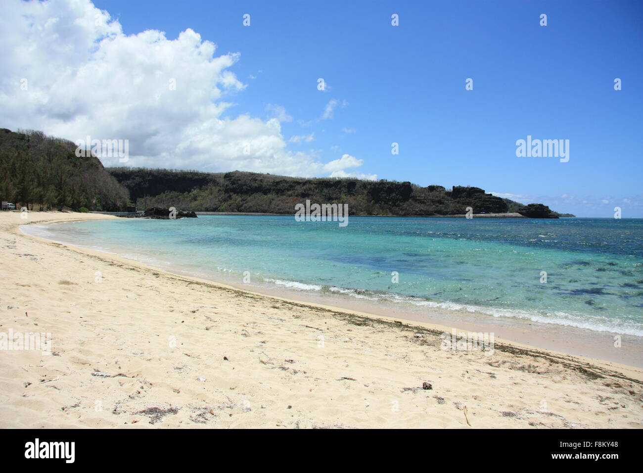 Wild beach. Africa, Mauritius, Indian Ocean Stock Photo