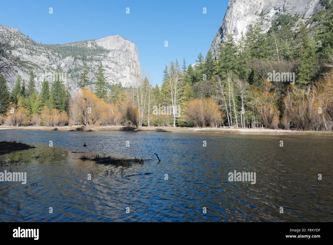 Mirror Lake, Yosemite Stock Photo