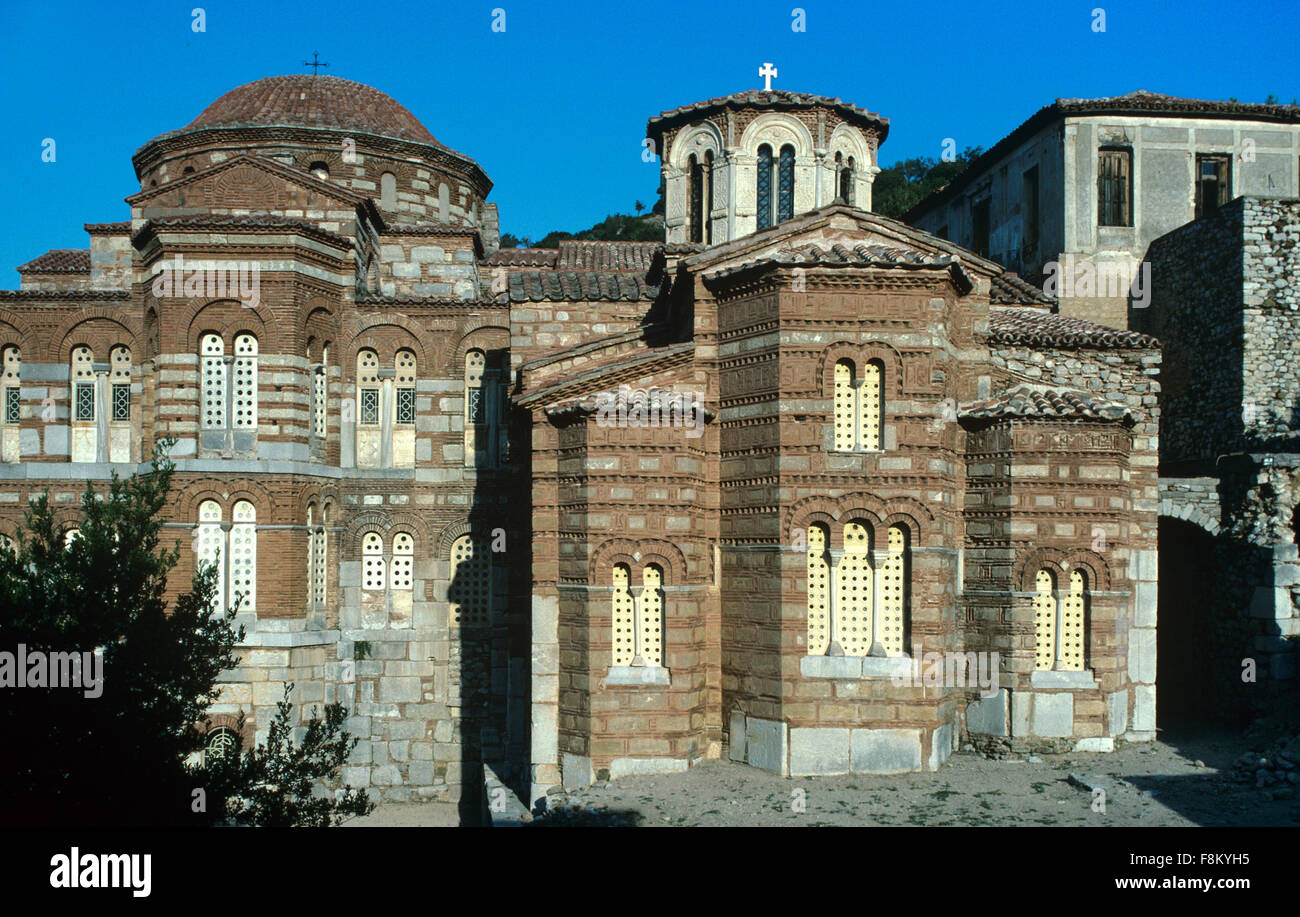 Byzantine Church of the Virgin Mary (1011) Hosias Loukas or Hossios Loukas Monastery. Distomo Boeotia Greece Stock Photo