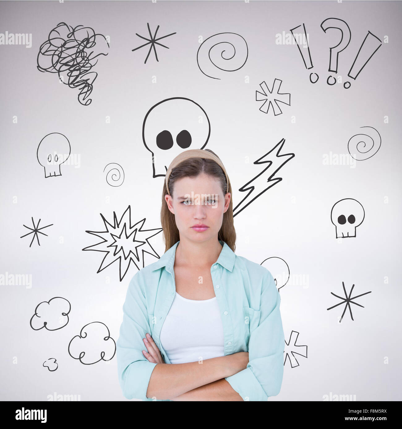 Furious blonde woman crossed arms hi-res stock photography and images ...
